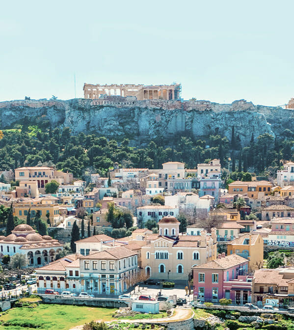 Θέα προς την Ακρόπολη και την Πλάκα στην Αθήνα
