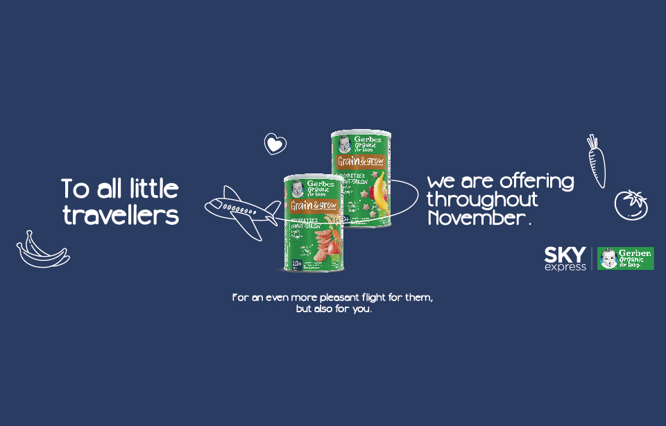 SKY express and GERBER ® organic make the flight of the Lilipoutian travelers special