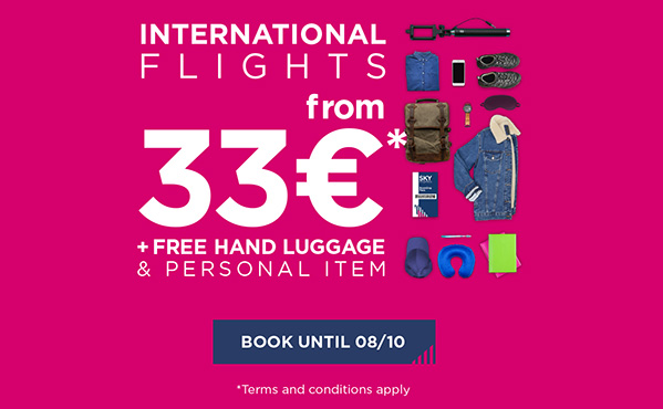 International Flights from 33€!