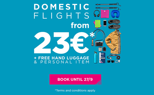 Domestic Flights from 23€!