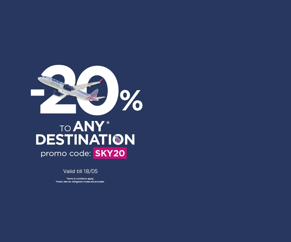 -20% to ANY* destination!