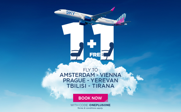 1+1 ticket free to our 6 new destinations!