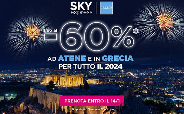 Fino al 60% di sconto per QUALSIASI destinazione!