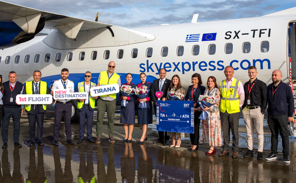 SKY express launches direct flights from Athens to Tirana