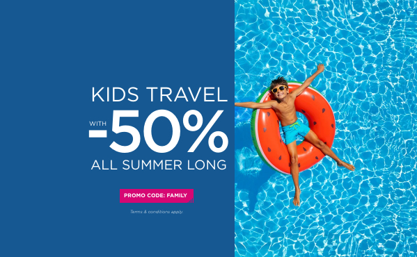 Summer with -50%* for all children!