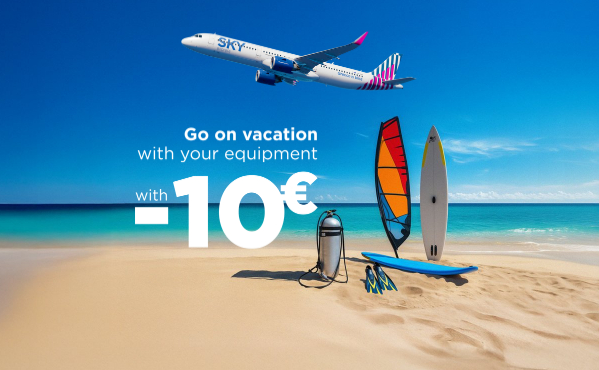 Grab the offer and travel with your equipment with 10€ off!