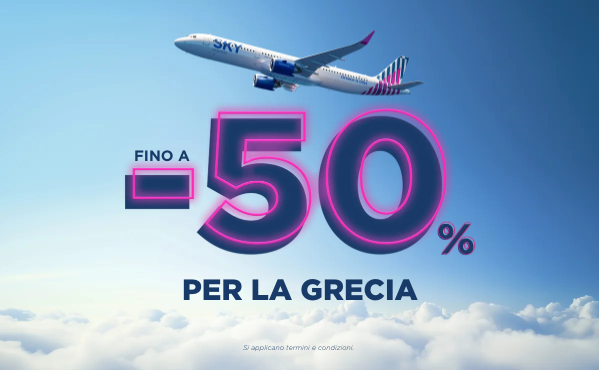 Viaggia più lontano con offerte fino al -50%!