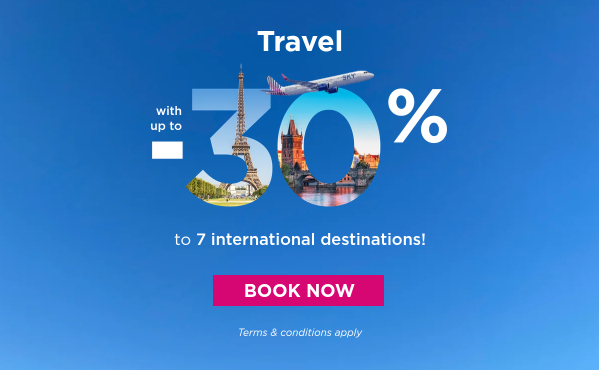 Up to -30% to 7 destinations