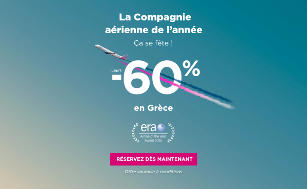 Jusqu'a -60% vers la Grece avec 2027