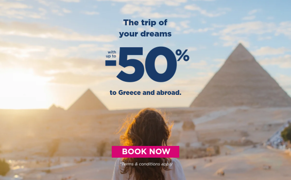 Travel with up to -50% to Greece & abroad