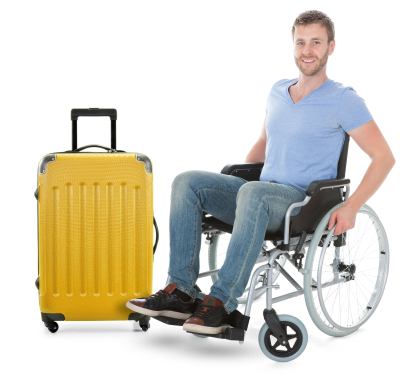 traveller in wheelchair